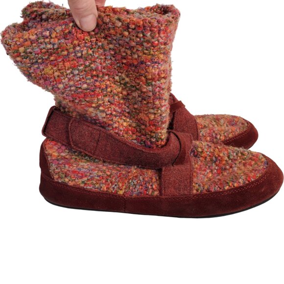 Women's Acorn Pull-On Wool Slipper Boots Multicolor 8/9 - Picture 5 of 8